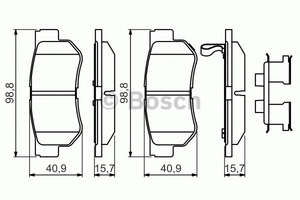 Тормозные колодки BOSCH 0 986 494 635
