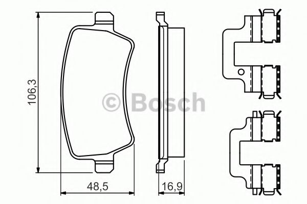 Тормозные колодки BOSCH 0 986 494 641