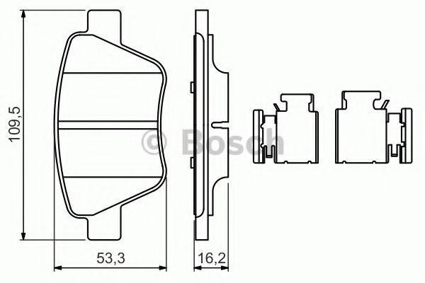 Тормозные колодки BOSCH 0 986 494 643