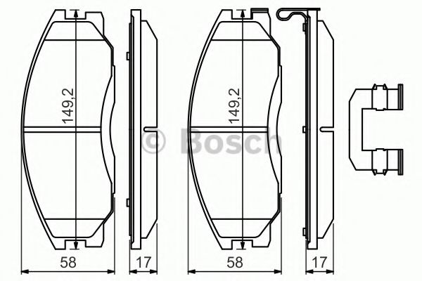 Тормозные колодки BOSCH 0 986 494 650