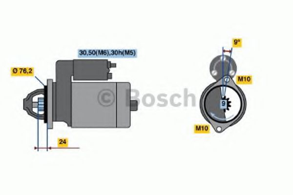Стартер BOSCH 0 001 109 427 - Фото 1