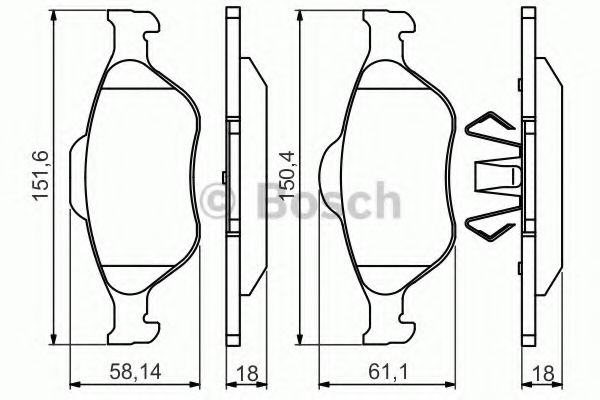 Тормозные колодки BOSCH 0 986 495 220