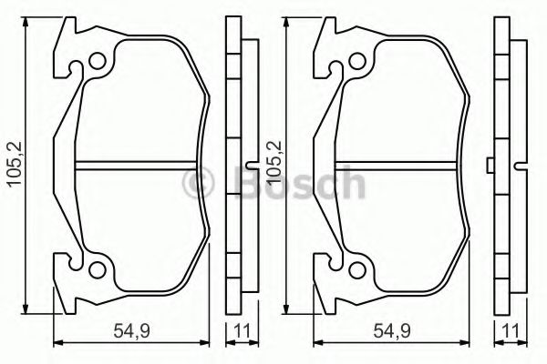 Тормозные колодки BOSCH 0 986 495 236