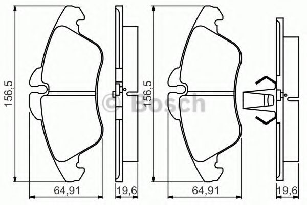 Тормозные колодки BOSCH 0 986 495 245