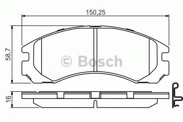 Тормозные колодки BOSCH 0 986 495 252