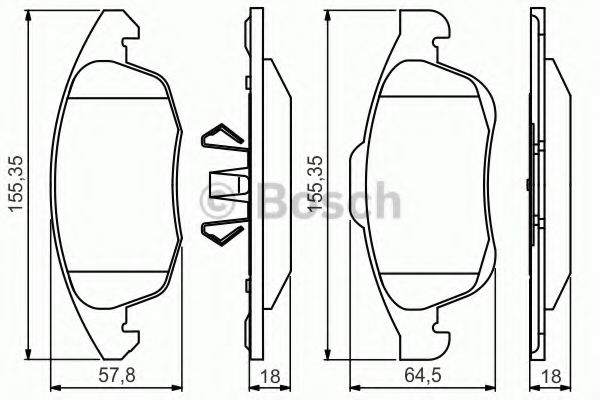 Тормозные колодки BOSCH 0 986 495 258