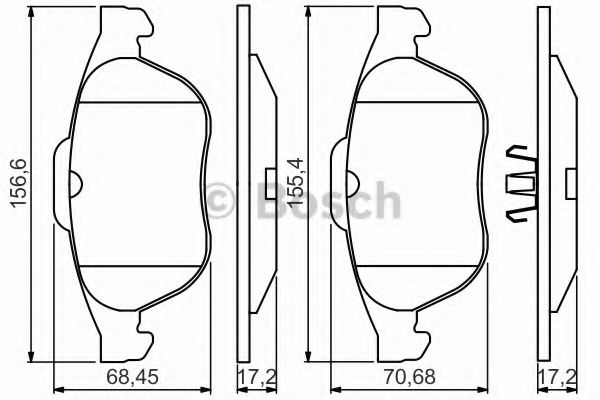 Тормозные колодки BOSCH 0 986 495 264