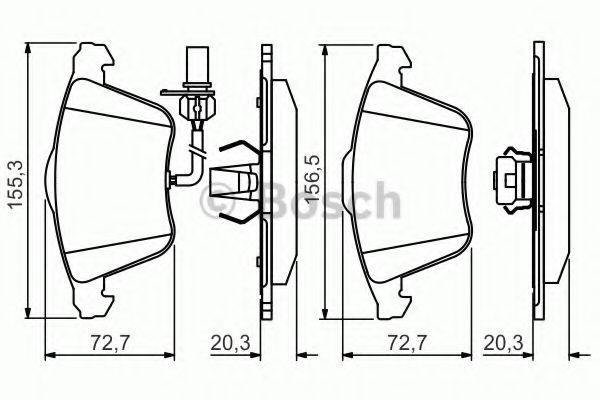 Тормозные колодки BOSCH 0 986 495 272