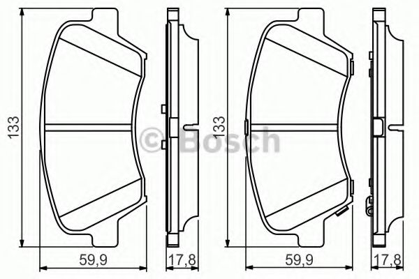 Тормозные колодки BOSCH 0 986 495 343