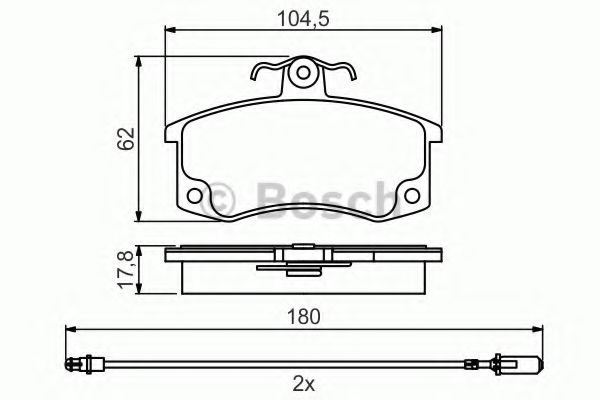 Тормозные колодки BOSCH 0 986 495 360