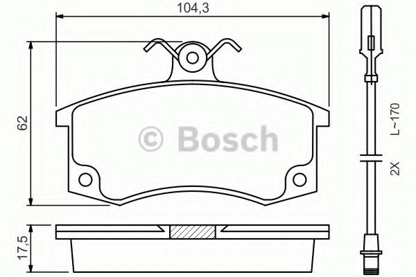 Гальмівні колодки BOSCH 0 986 494 533 - Фото 1