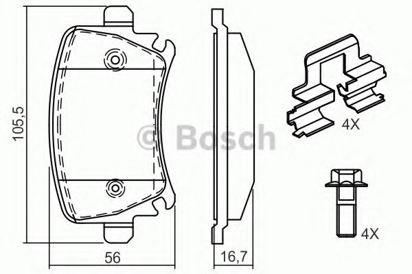 Тормозные колодки BOSCH 0 986 494 595