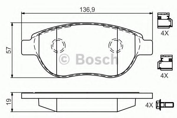 Тормозные колодки BOSCH 0 986 494 602