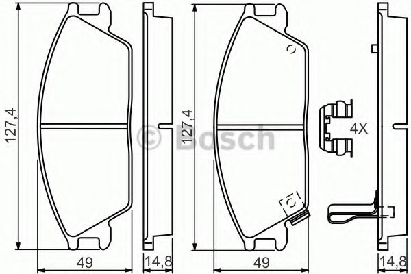 Тормозные колодки BOSCH 0 986 494 620