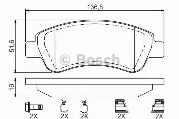 Тормозные колодки BOSCH 0 986 494 623