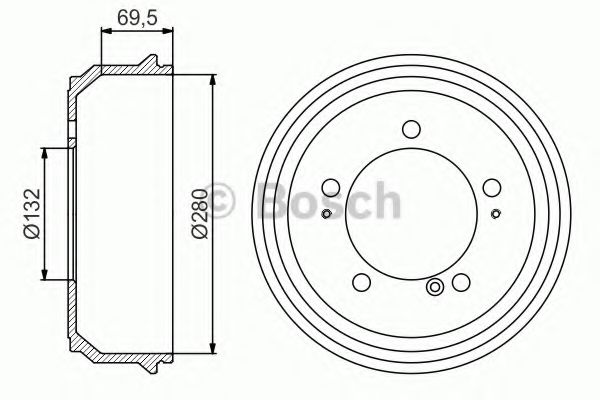 Тормозной барабан BOSCH 0 986 477 169