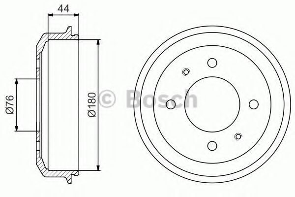 Тормозной барабан BOSCH 0 986 477 182