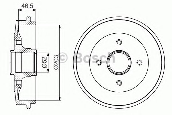 Тормозной барабан BOSCH 0 986 477 184