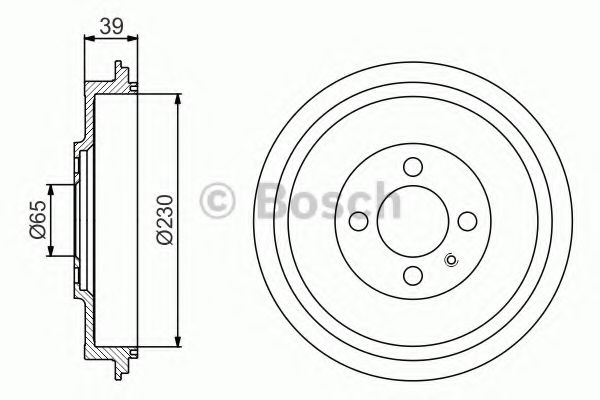 Тормозной барабан BOSCH 0 986 477 194