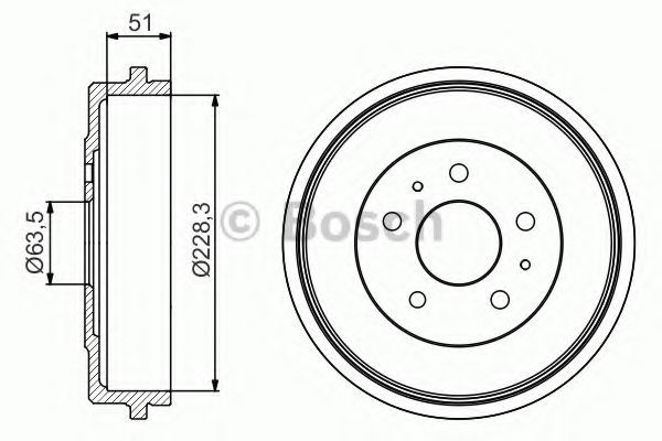 Тормозной барабан BOSCH 0 986 477 219