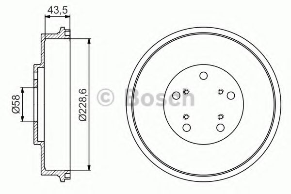 Тормозной барабан BOSCH 0 986 477 231