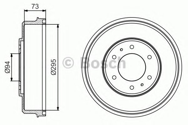 Тормозной барабан BOSCH 0 986 477 232