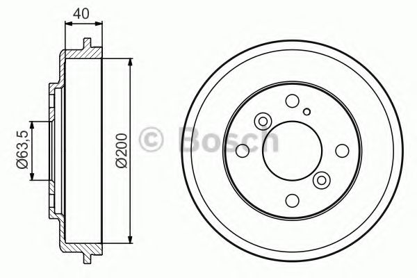Тормозной барабан BOSCH 0 986 477 240