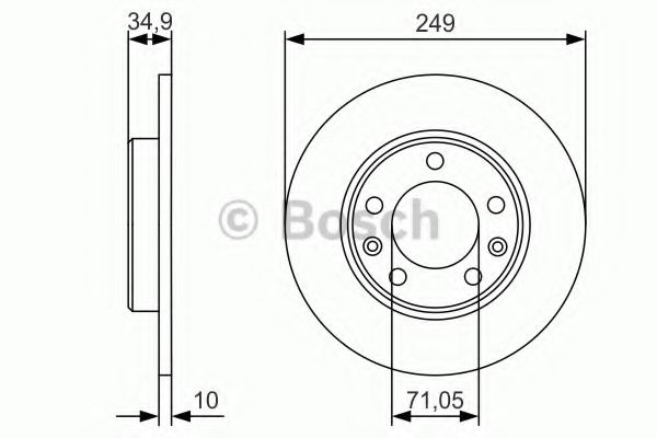 Тормозной диск BOSCH 0 986 479 C23