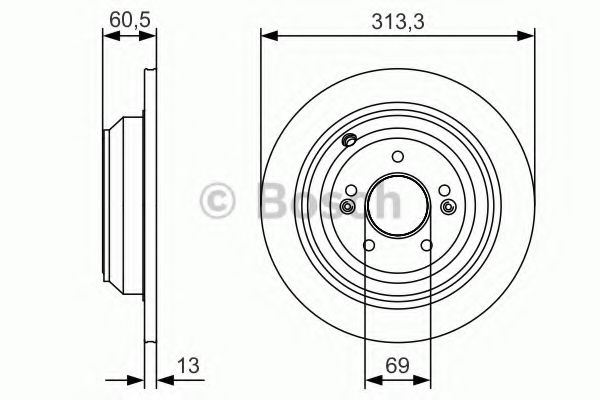 Гальмівний диск BOSCH 0 986 479 C27