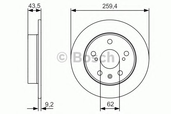 Тормозной диск BOSCH 0 986 479 C44