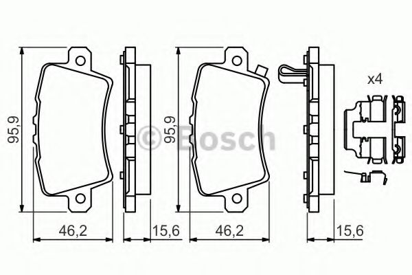 Тормозные колодки BOSCH 0 986 494 642