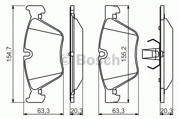 Тормозные колодки BOSCH 0 986 494 705