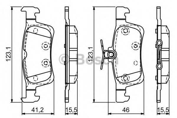 Тормозные колодки BOSCH 0 986 494 715