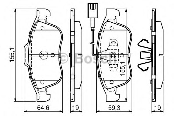 Тормозные колодки BOSCH 0 986 494 680