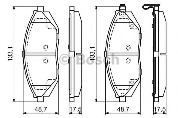 Тормозные колодки BOSCH 0 986 494 684
