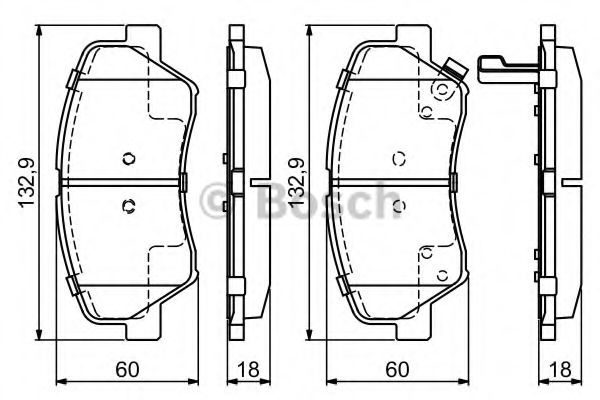 Тормозные колодки BOSCH 0 986 494 691