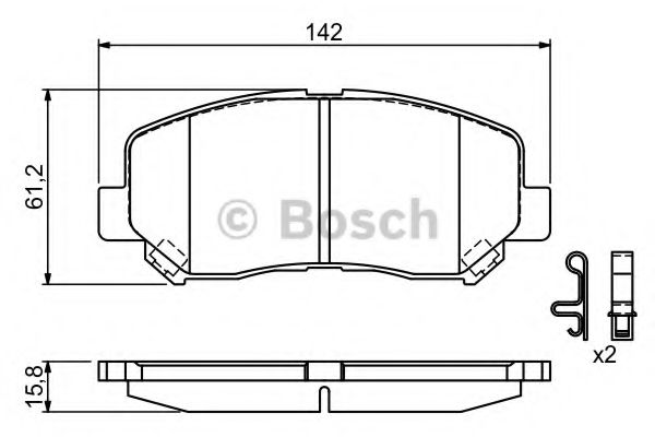 Гальмівні колодки BOSCH 0 986 494 675
