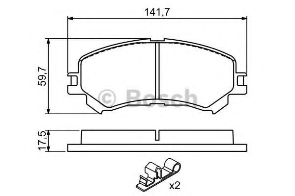 Тормозные колодки BOSCH 0 986 494 720