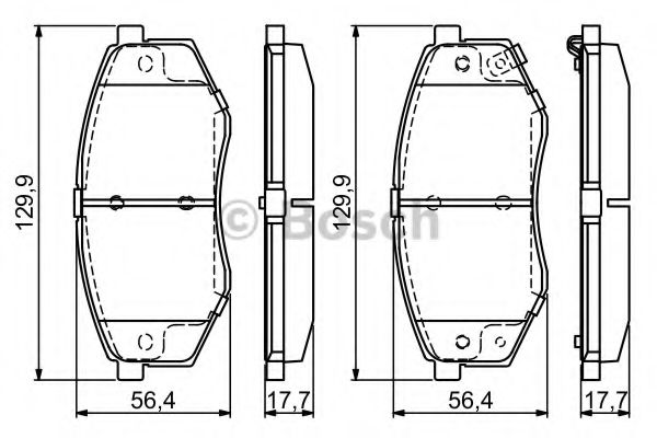 Тормозные колодки BOSCH 0 986 494 692
