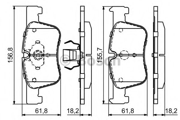 Тормозные колодки BOSCH 0 986 494 689