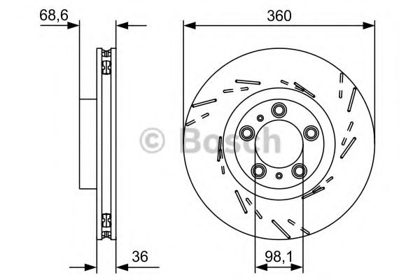 Тормозной диск BOSCH 0 986 479 D23