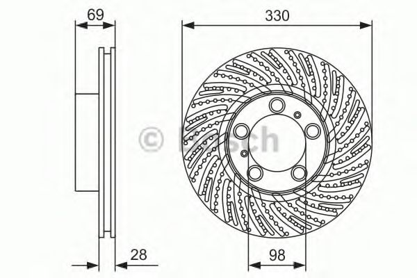 Тормозной диск BOSCH 0 986 479 D25