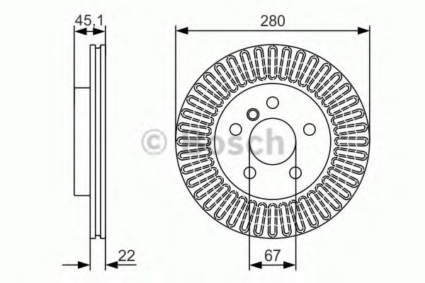 Тормозной диск BOSCH 0 986 479 C97