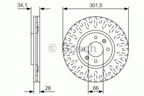 Гальмівний диск BOSCH 0 986 479 D36