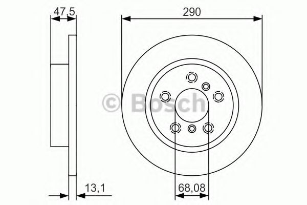 Тормозной диск BOSCH 0 986 479 D17