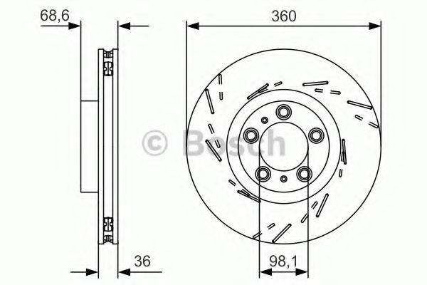 Тормозной диск BOSCH 0 986 479 D22