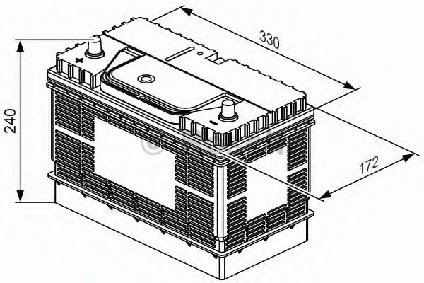 Стартерная аккумуляторная батарея BOSCH 0 092 T30 500 T3