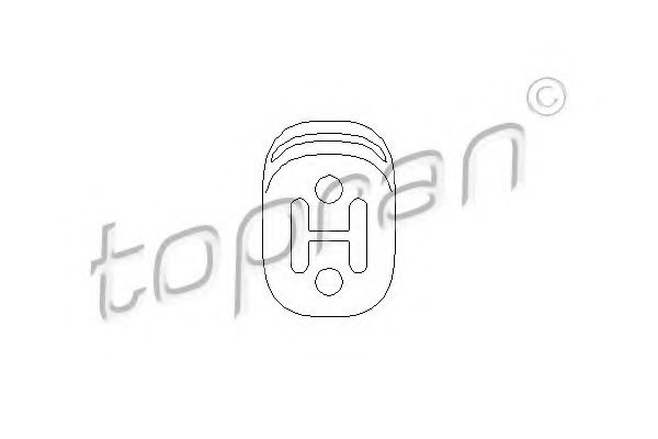 Кронштейн глушителя TOPRAN 109 063