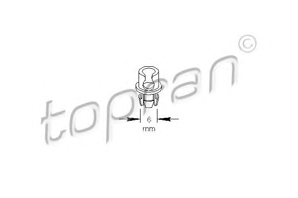 Зажим молдинга / защитной накладки TOPRAN 109 034