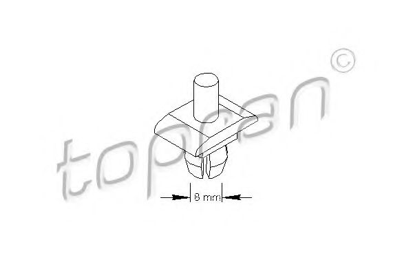 Зажим молдинга / защитной накладки TOPRAN 102 662